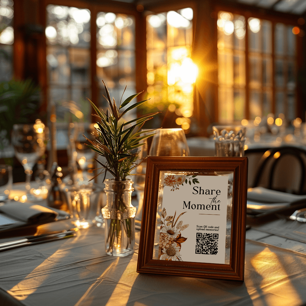 Unlimited photo uploads with QR code system